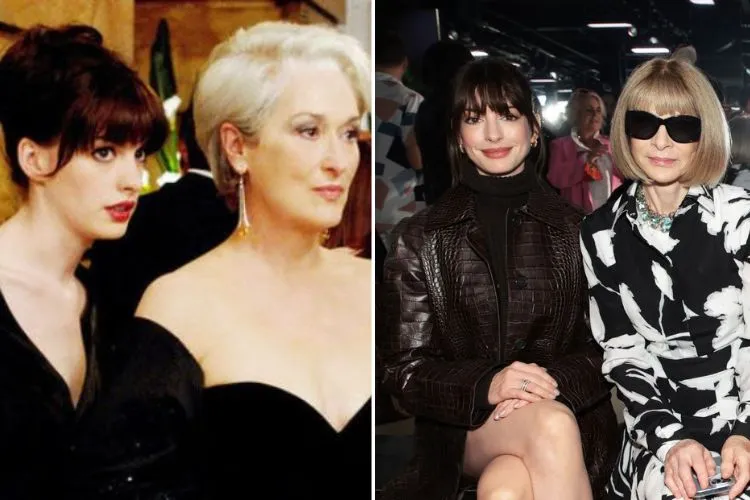 anne-hathaway-bangs-anna-wintour-michael-kors-fashion-show-devil-wears-prada-moment